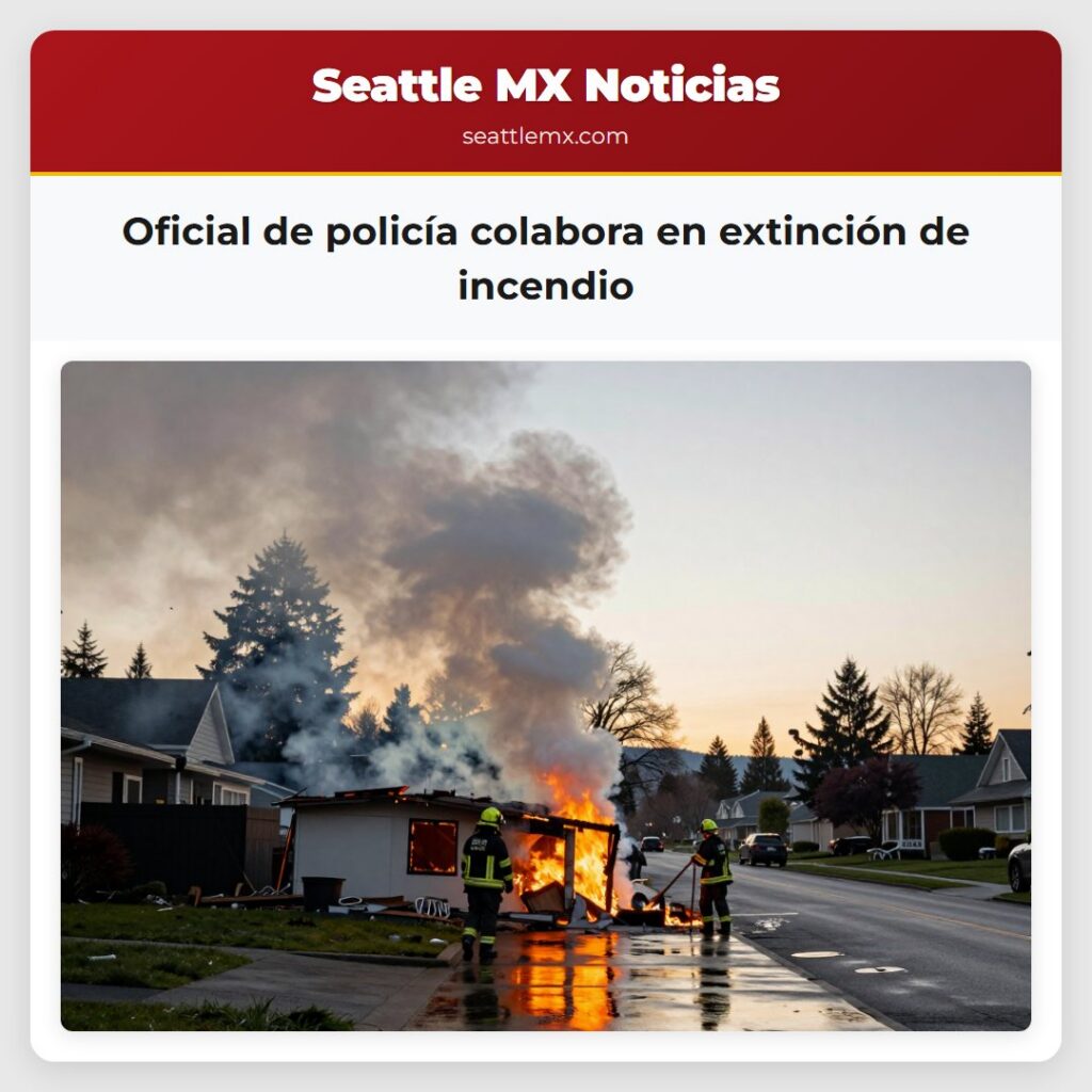 Oficial de policía colabora en extinción de