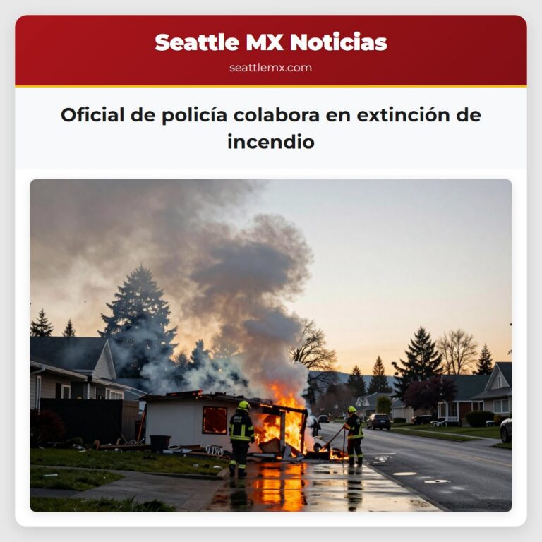 Oficial de policía colabora en extinción de incendio