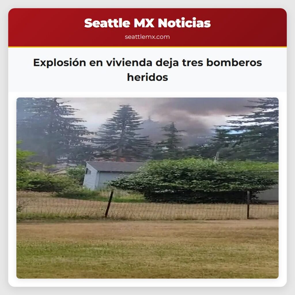 Explosión en vivienda deja tres bomberos heridos