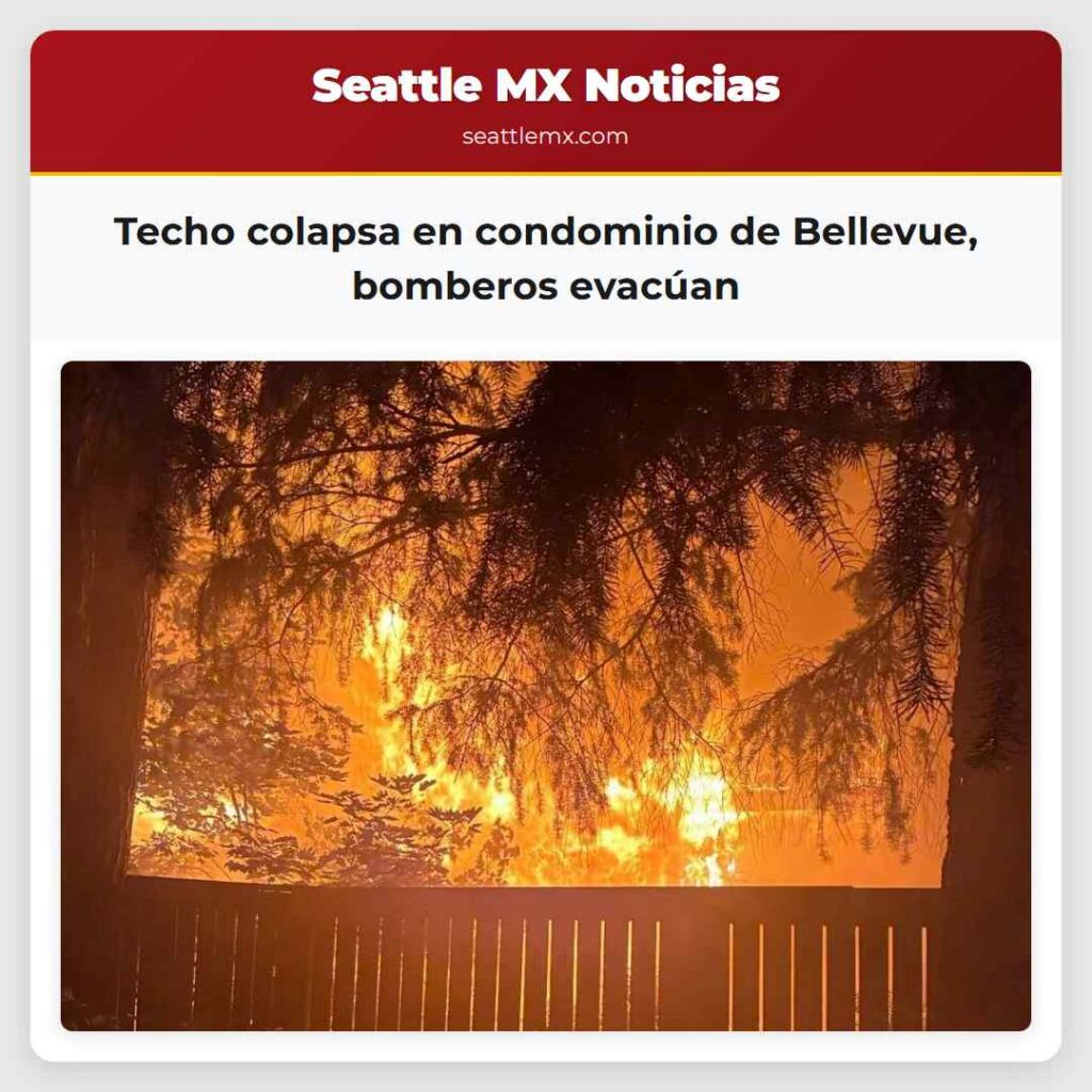 Techo colapsa en condominio de Bellevue, bomberos