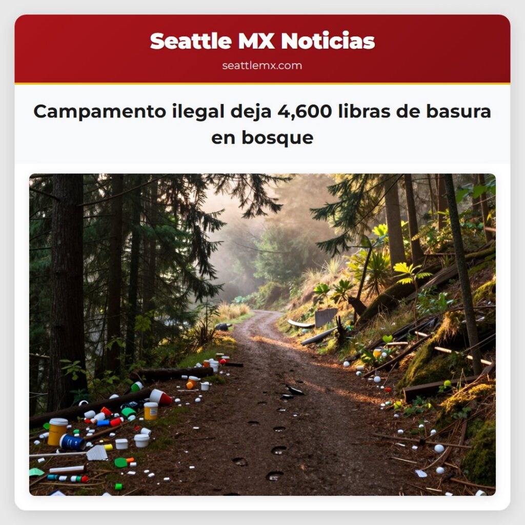 Campamento ilegal deja 4,600 libras de basura en