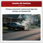 Choque automóvil contra local deja dos heridos en Woodinville
