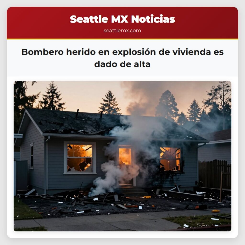 Bombero herido en explosión de vivienda es dado