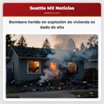 Bombero herido en explosión de vivienda es dado de alta
