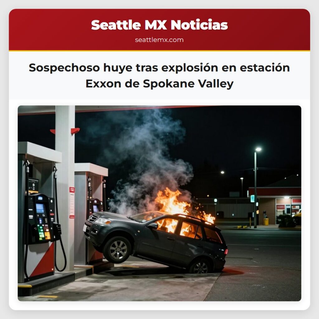Sospechoso huye tras explosión en estación Exxon