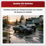 Hombre muere en choque frontal con camión de basura en Seattle