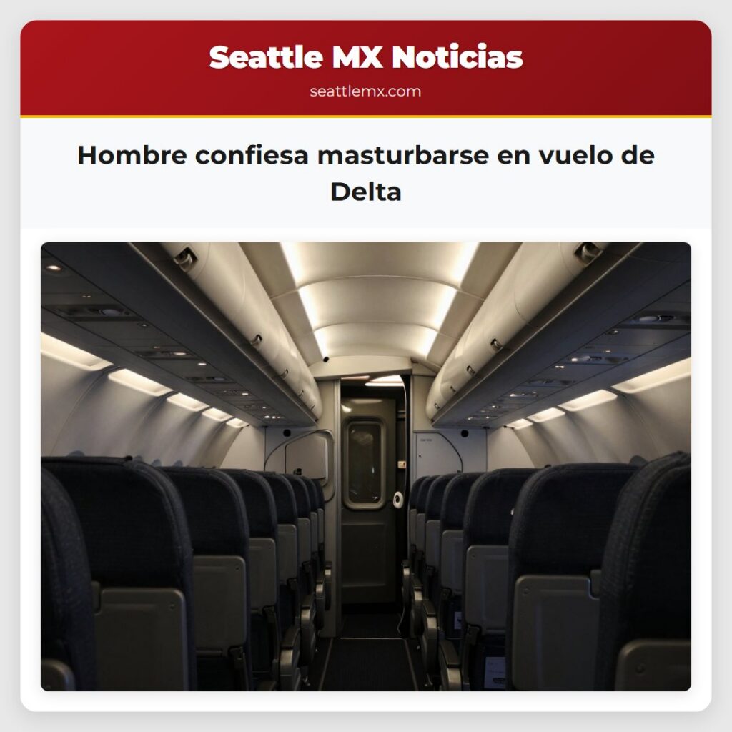 Hombre confiesa masturbarse en vuelo de Delta