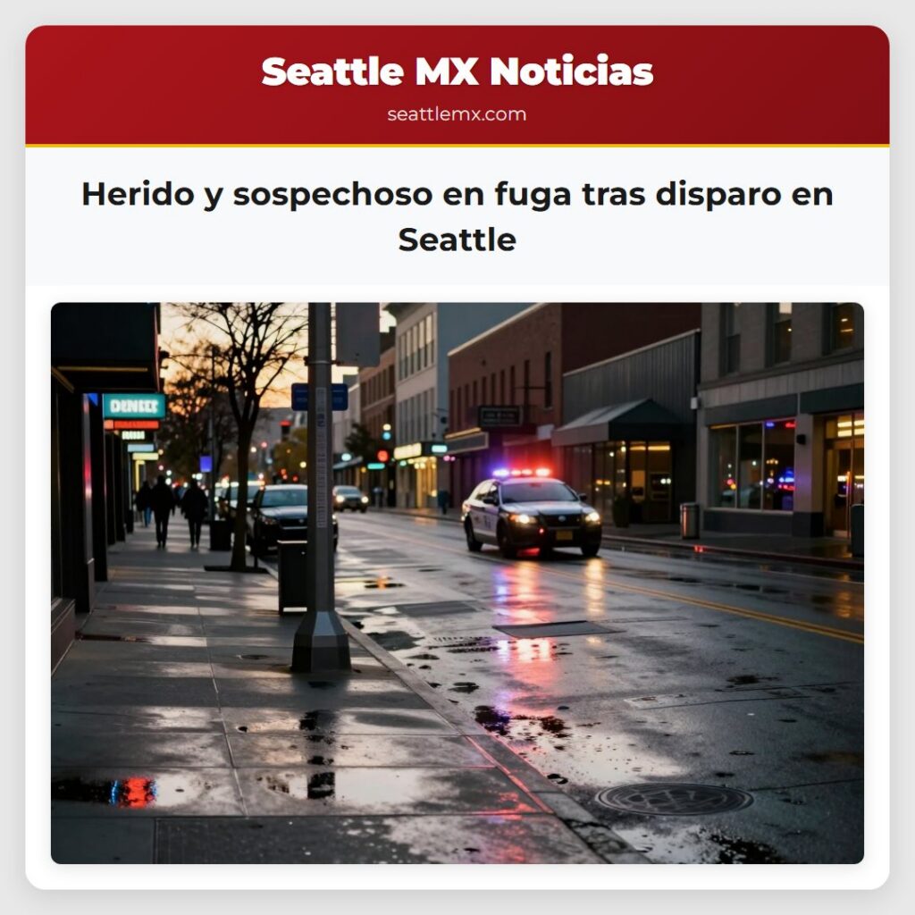 Herido y sospechoso en fuga tras disparo en