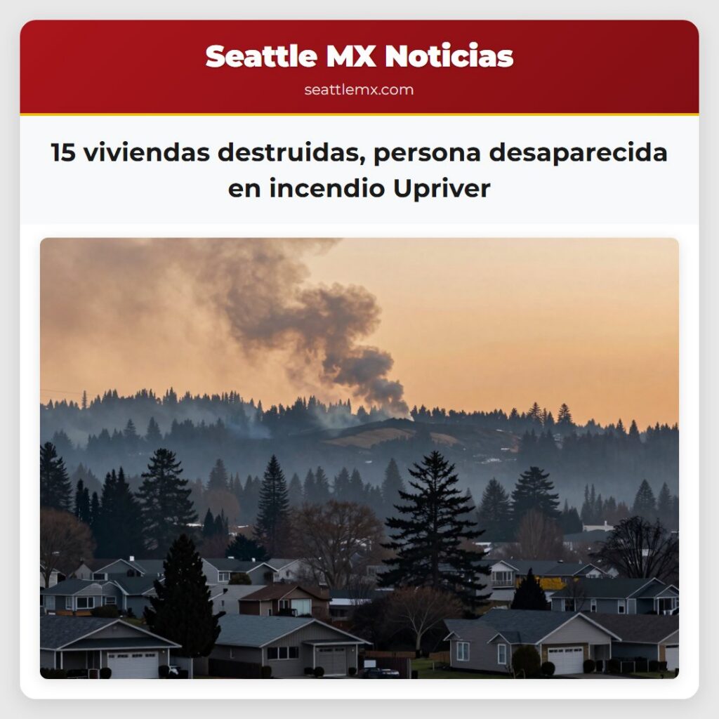 15 viviendas destruidas, persona desaparecida en