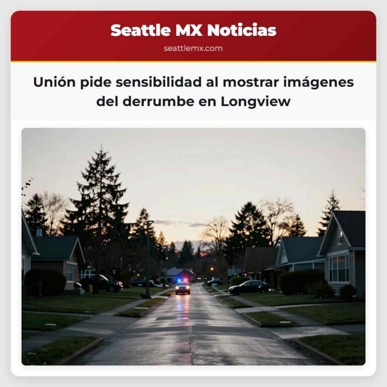 Unión pide sensibilidad al mostrar imágenes del derrumbe en Longview