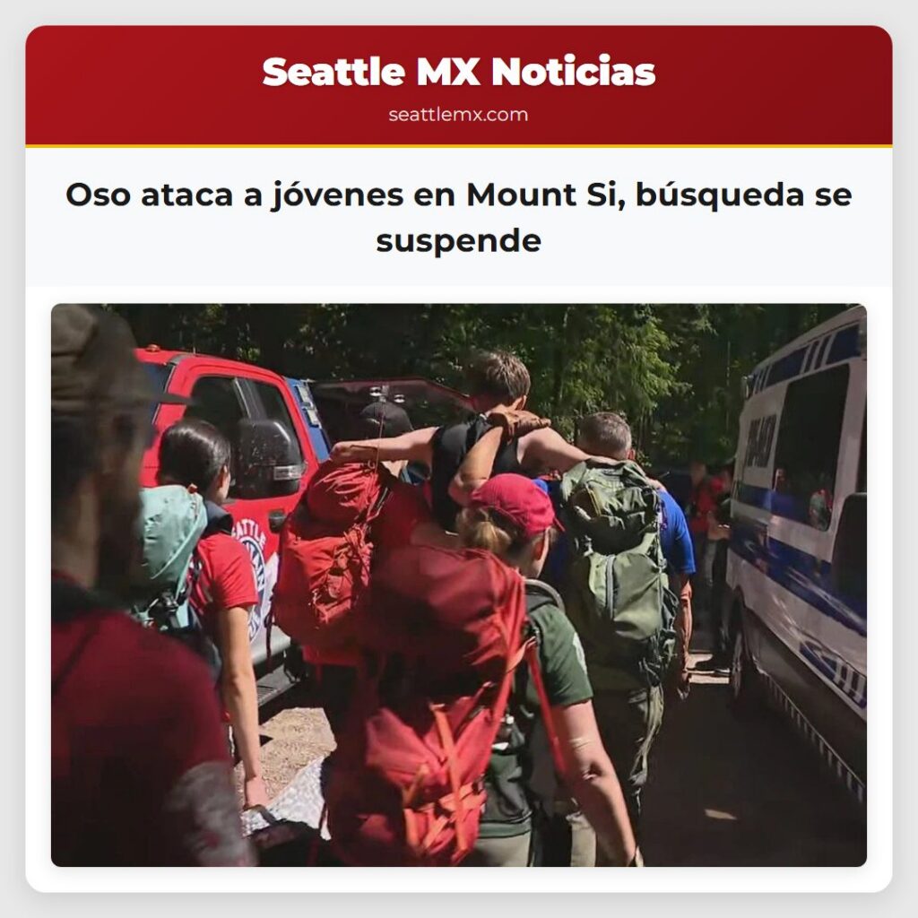Oso ataca a jóvenes en Mount Si, búsqueda se