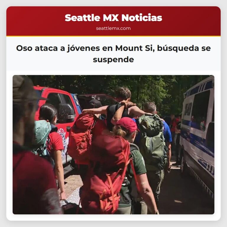Oso ataca a jóvenes en Mount Si búsqueda se suspende