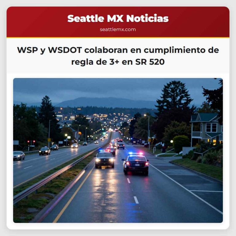 WSP y WSDOT colaboran en cumplimiento de regla de 3+ en SR 520