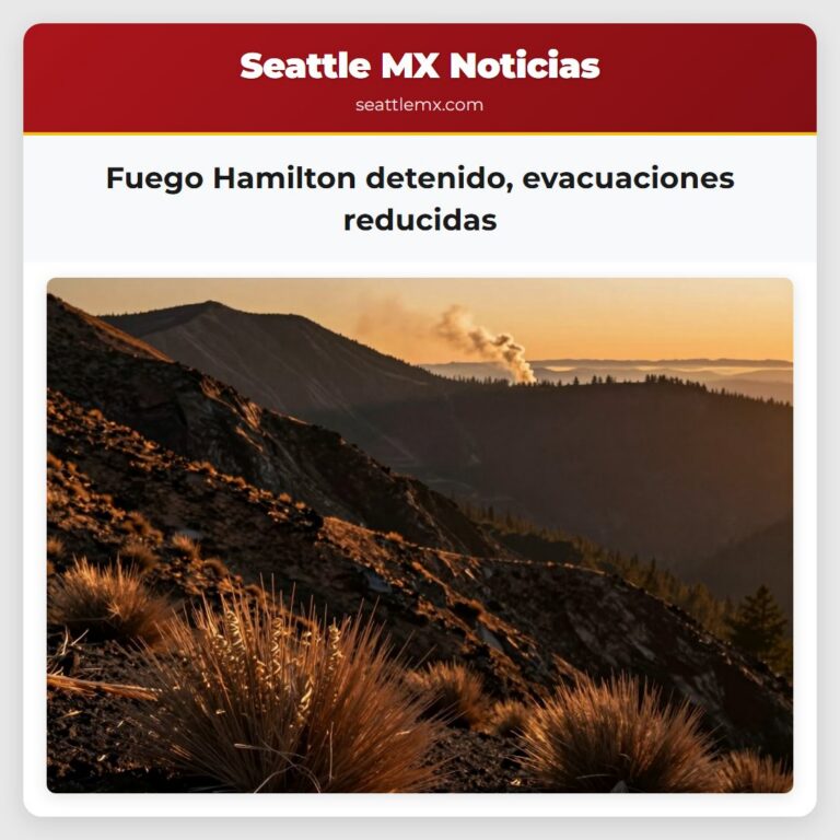 Fuego Hamilton detenido evacuaciones reducidas
