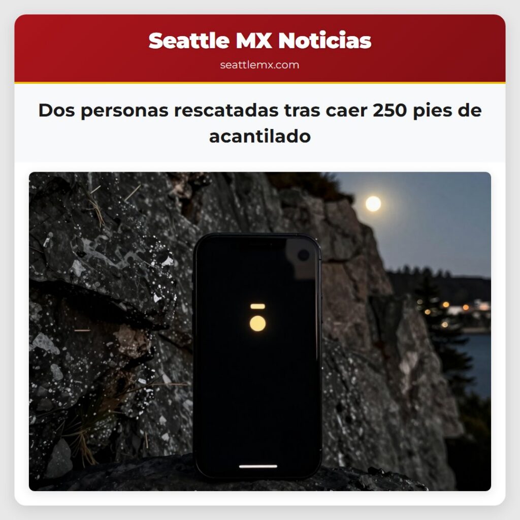 Dos personas rescatadas tras caer 250 pies de