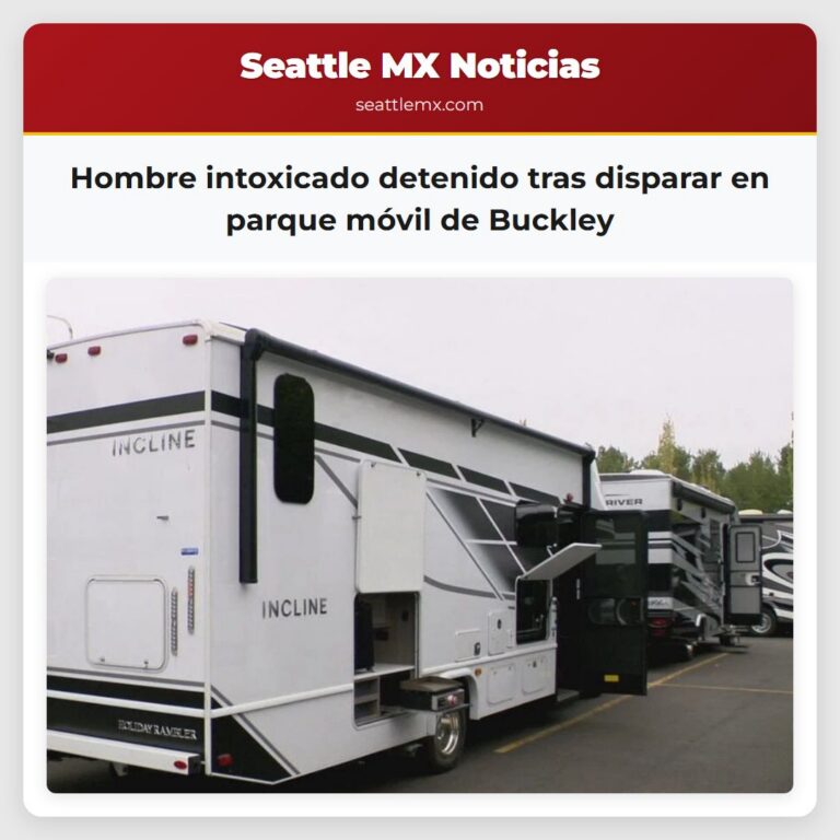 Hombre intoxicado detenido tras disparar en parque móvil de Buckley