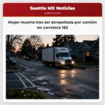 Mujer muerta tras ser atropellada por camión en carretera 182