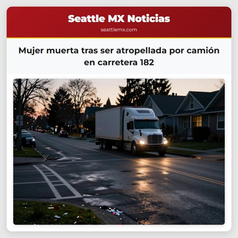 Mujer muerta tras ser atropellada por camión en carretera 182