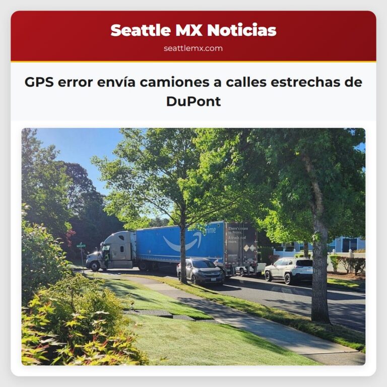 GPS error envía camiones a calles estrechas de DuPont