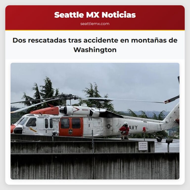 Dos rescatadas tras accidente en montañas de Washington