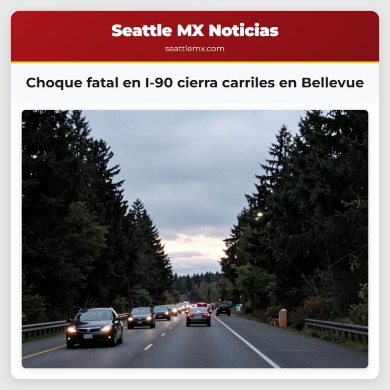Choque fatal en I-90 cierra carriles en Bellevue