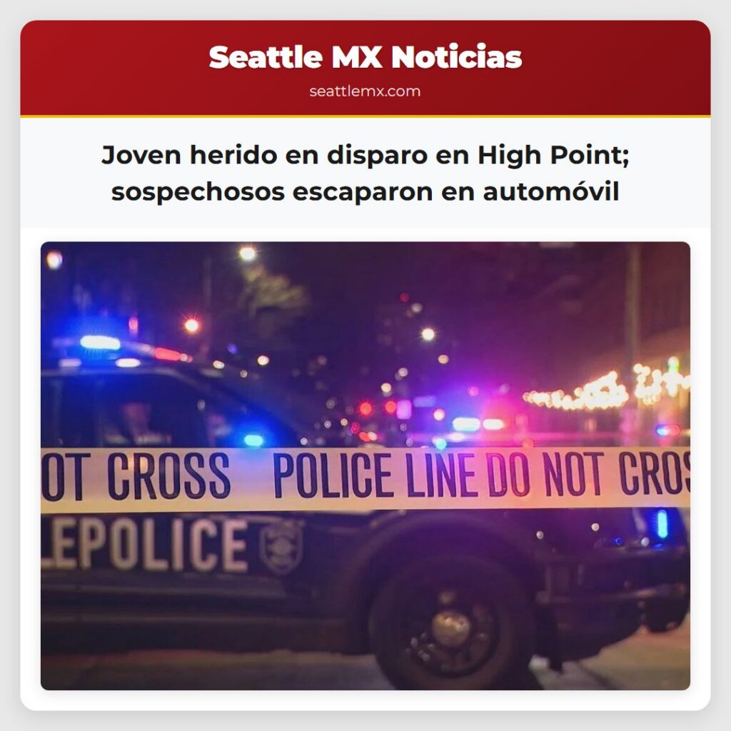 Joven herido en disparo en High Point;