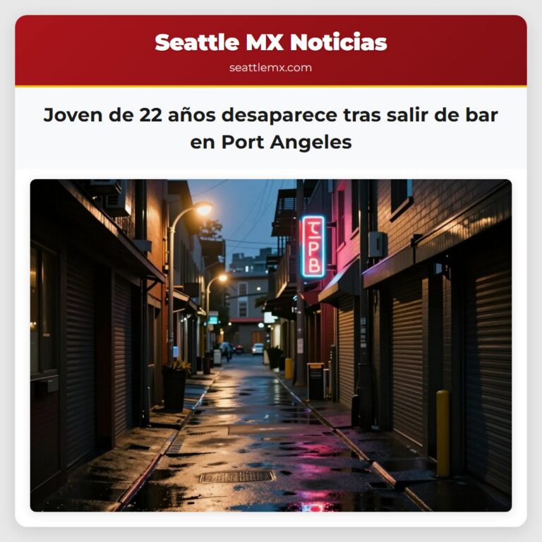 Joven de 22 años desaparece tras salir de bar en Port Angeles
