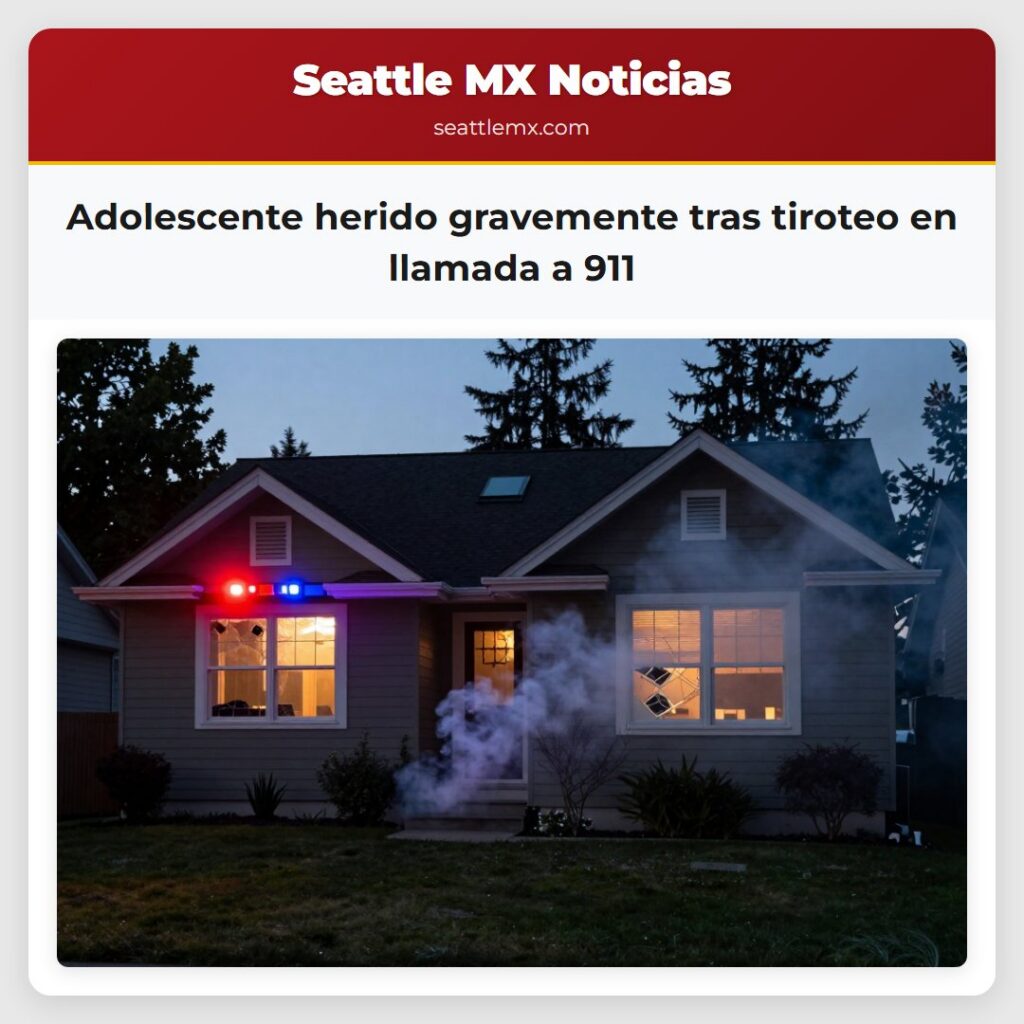 Adolescente herido gravemente tras tiroteo en