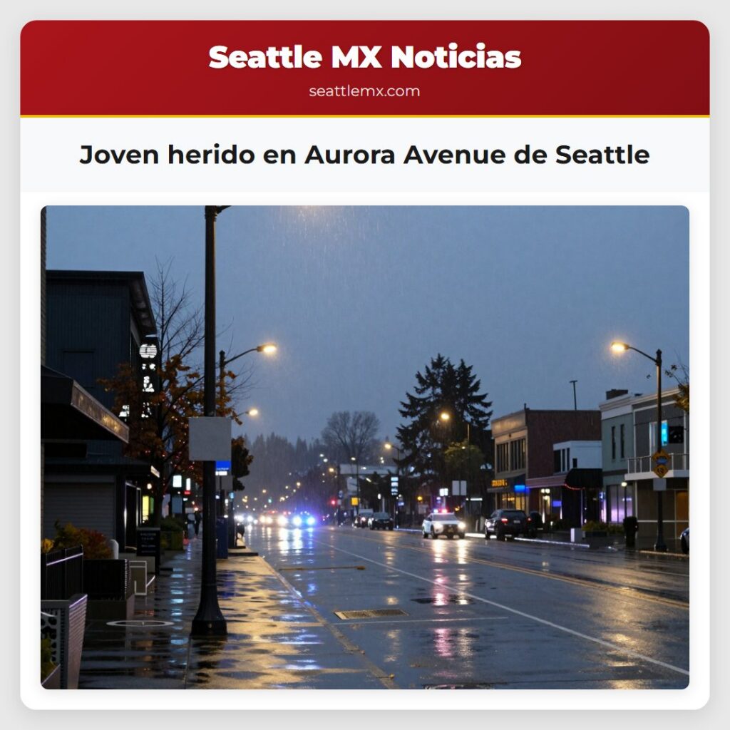 Joven herido en Aurora Avenue de Seattle