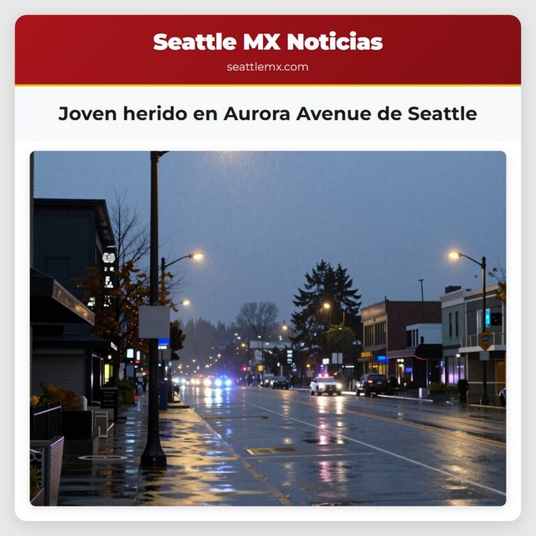 Joven herido en Aurora Avenue de Seattle