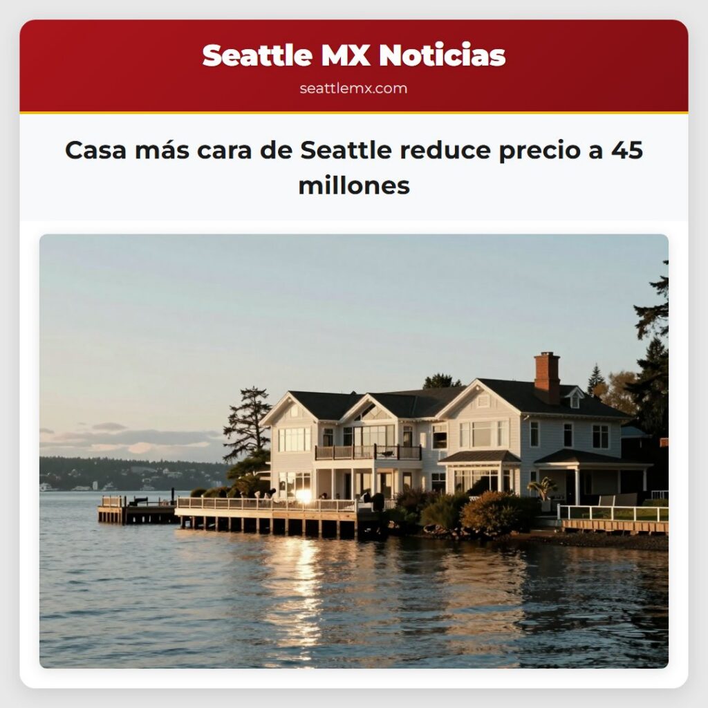 Casa más cara de Seattle reduce precio a 45