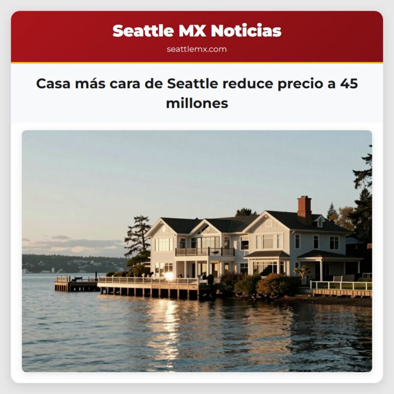 Casa más cara de Seattle reduce precio a 45 millones