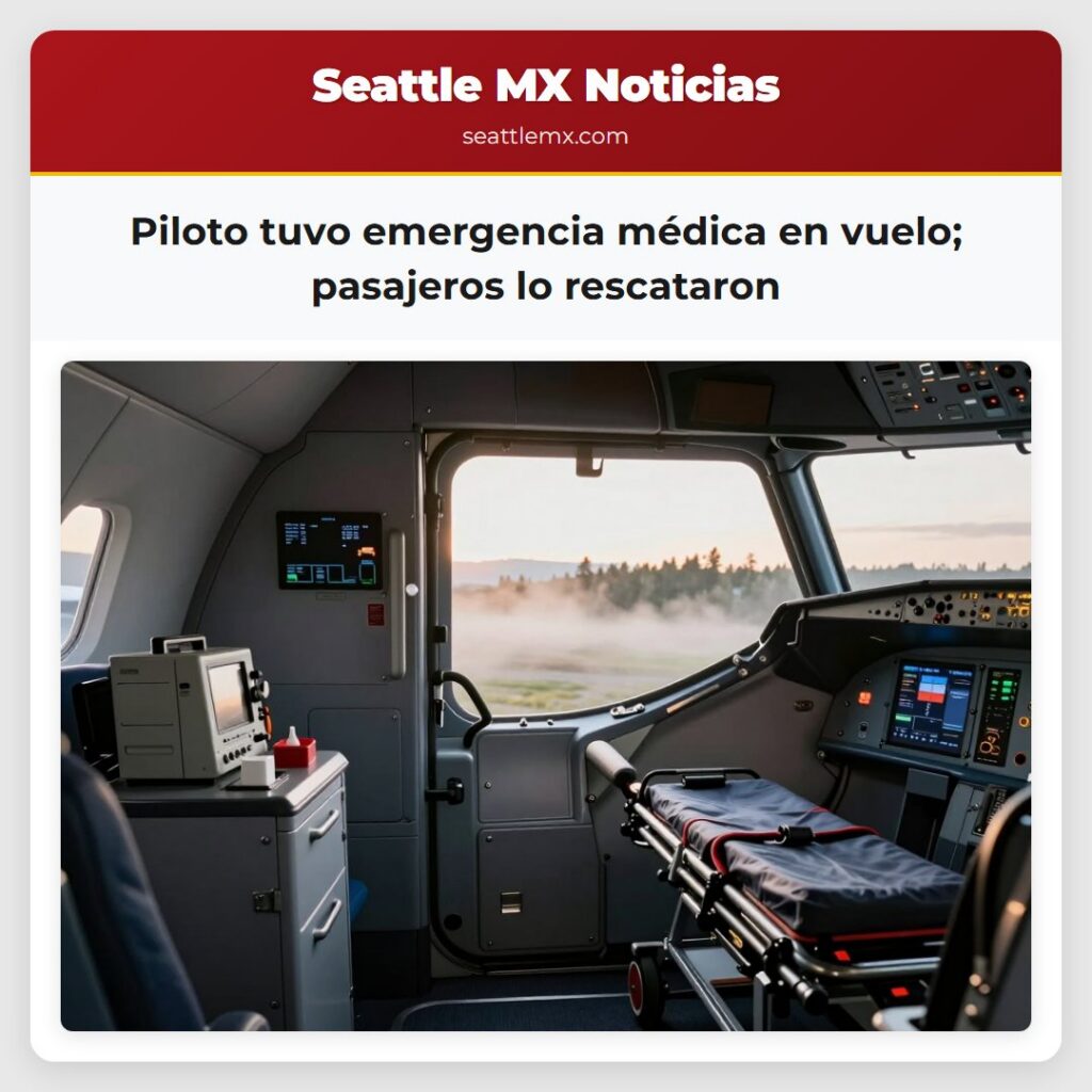 Piloto tuvo emergencia médica en vuelo; pasajeros
