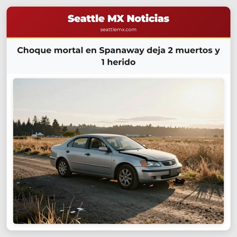 Choque mortal en Spanaway deja 2 muertos y 1 herido