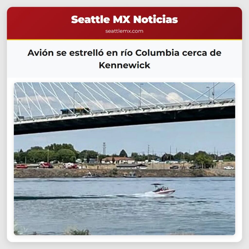 Avión se estrelló en río Columbia cerca de