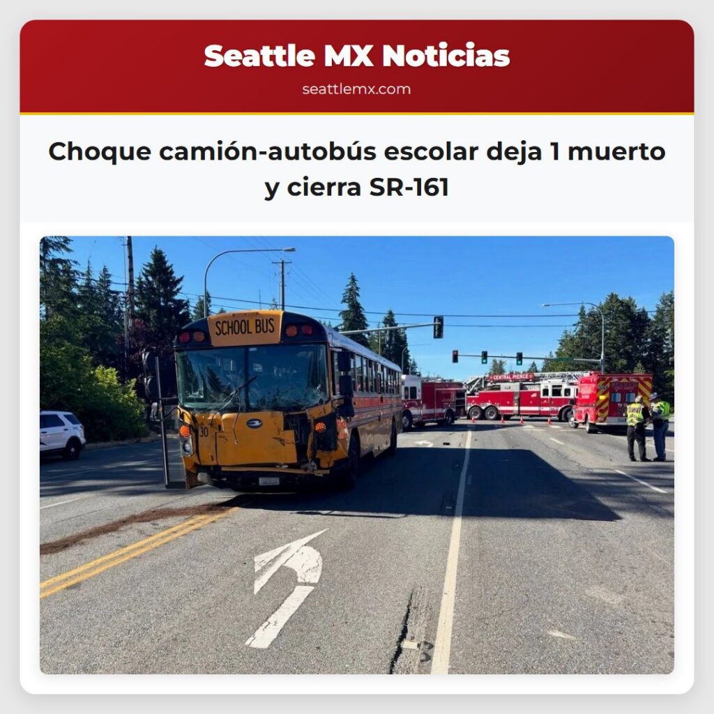 Choque camión-autobús escolar deja 1 muerto y
