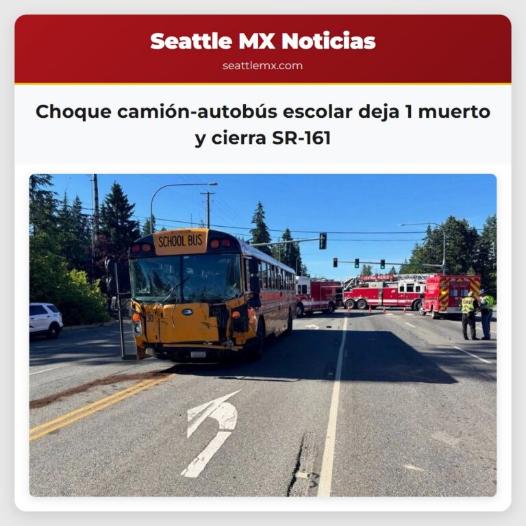 Choque camión-autobús escolar deja 1 muerto y cierra SR-161