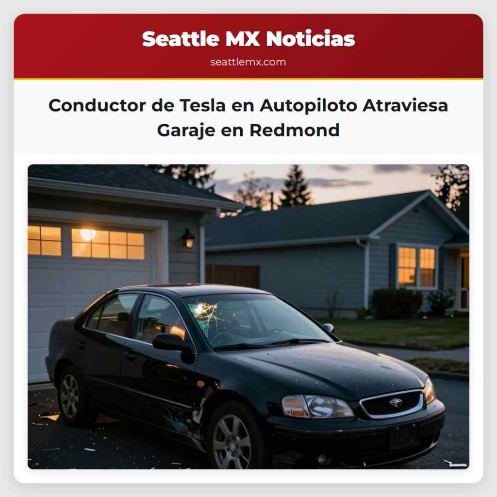 Conductor de Tesla en Autopiloto Atraviesa Garaje