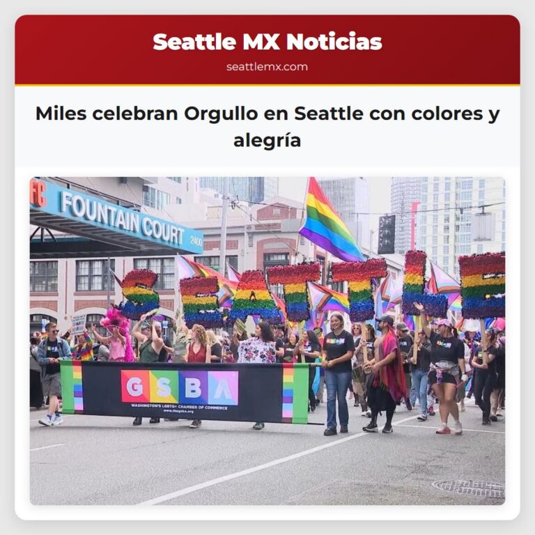 Miles celebran Orgullo en Seattle con colores y alegría