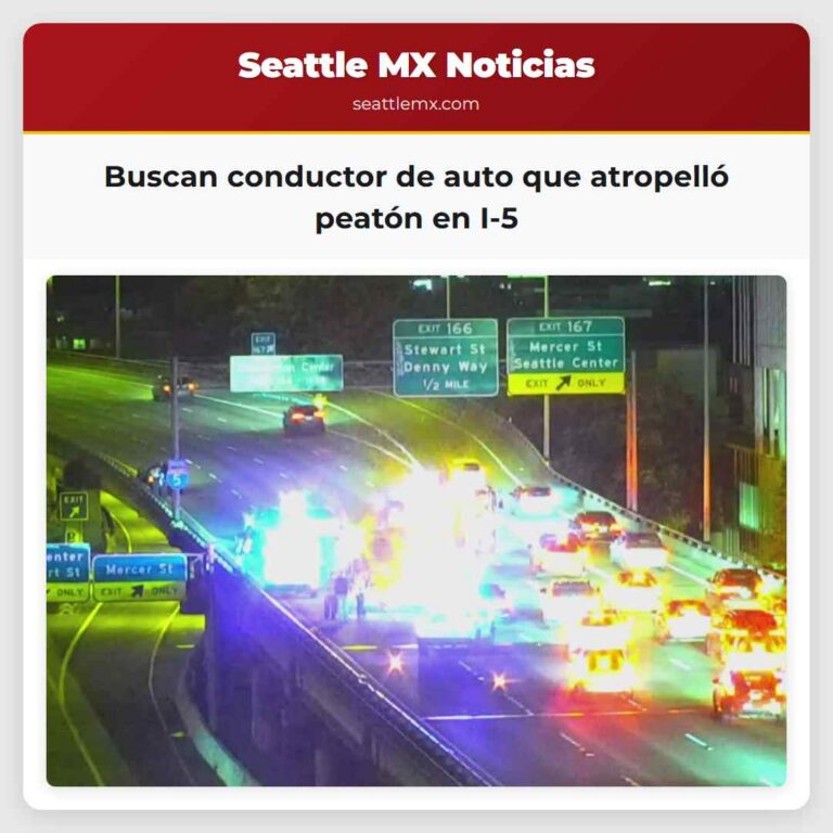 Buscan conductor de auto que atropelló peatón en I-5