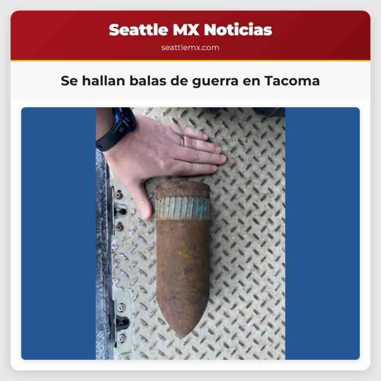 Se hallan balas de guerra en Tacoma