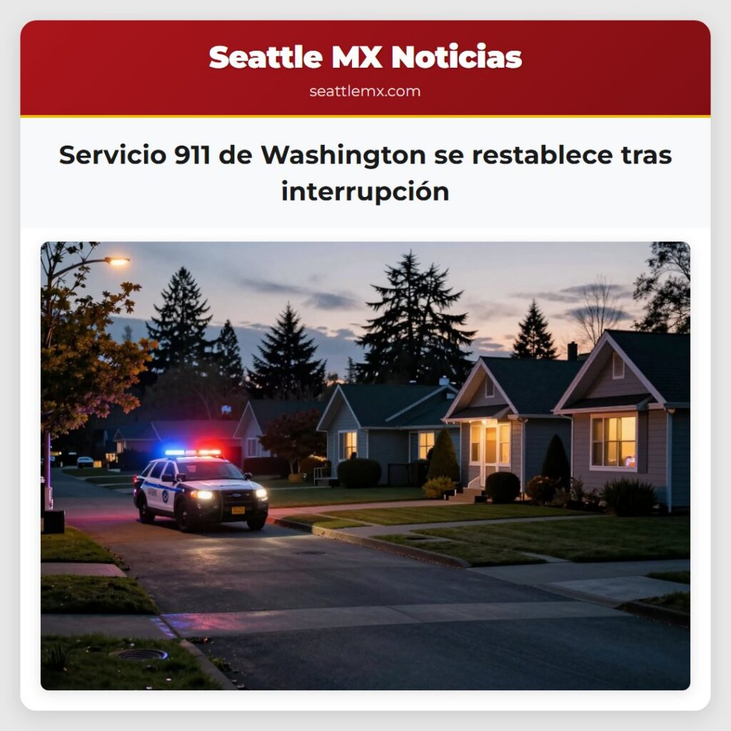 Servicio 911 de Washington se restablece tras