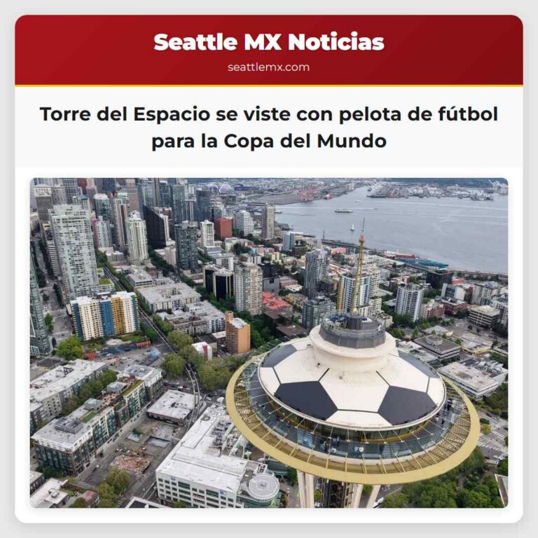 Torre del Espacio se viste con pelota de fútbol para la Copa del Mundo