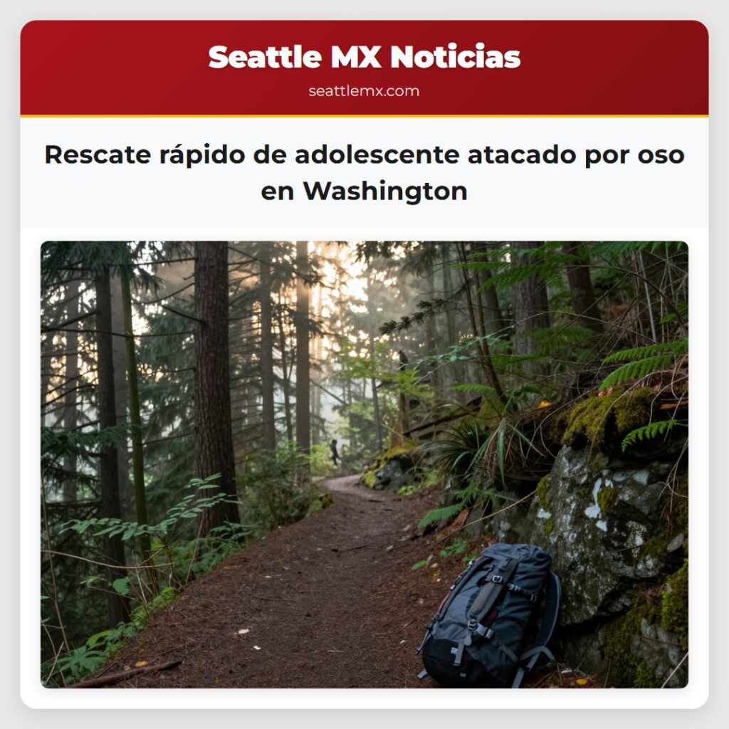 Rescate rápido de adolescente atacado por oso en