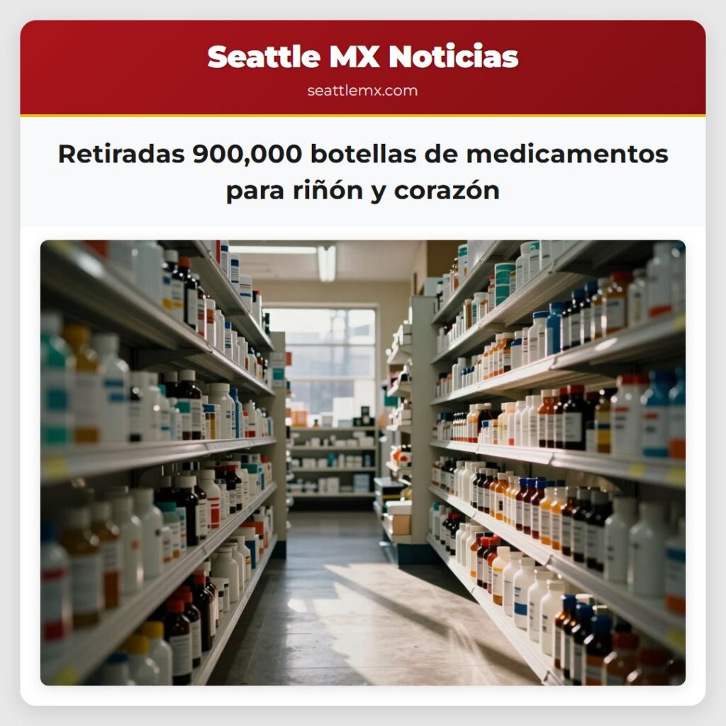 Retiradas 900,000 botellas de medicamentos para