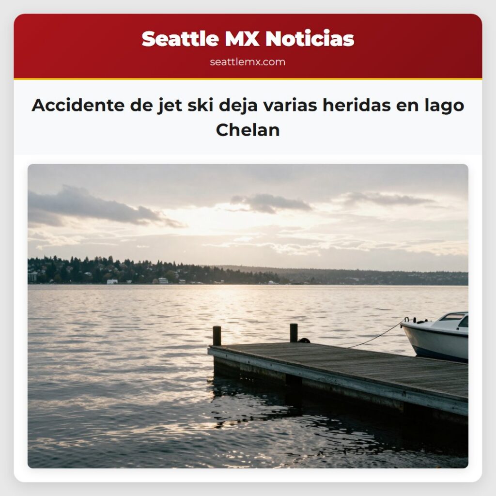 Accidente de jet ski deja varias heridas en lago