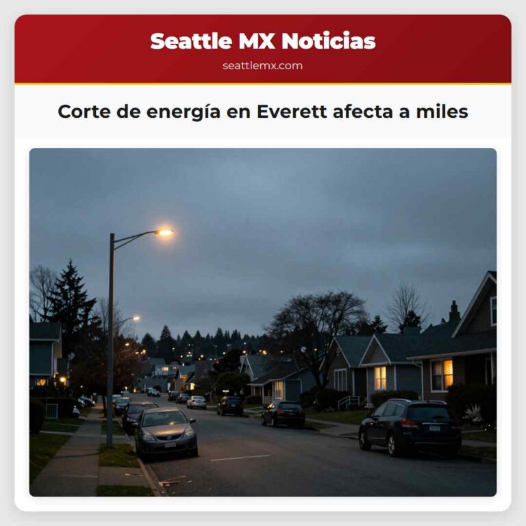 Corte de energía en Everett afecta a miles