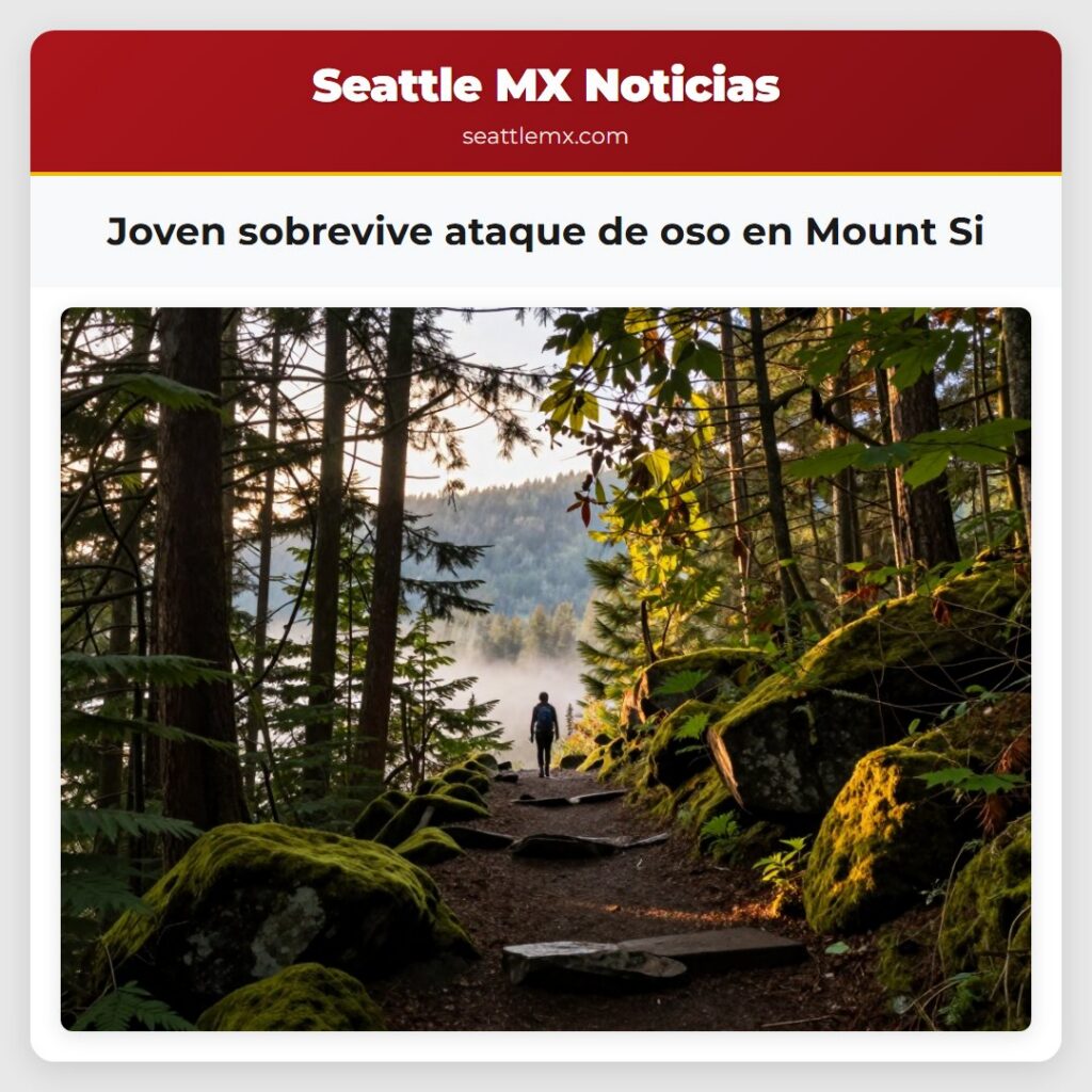 Joven sobrevive ataque de oso en Mount Si
