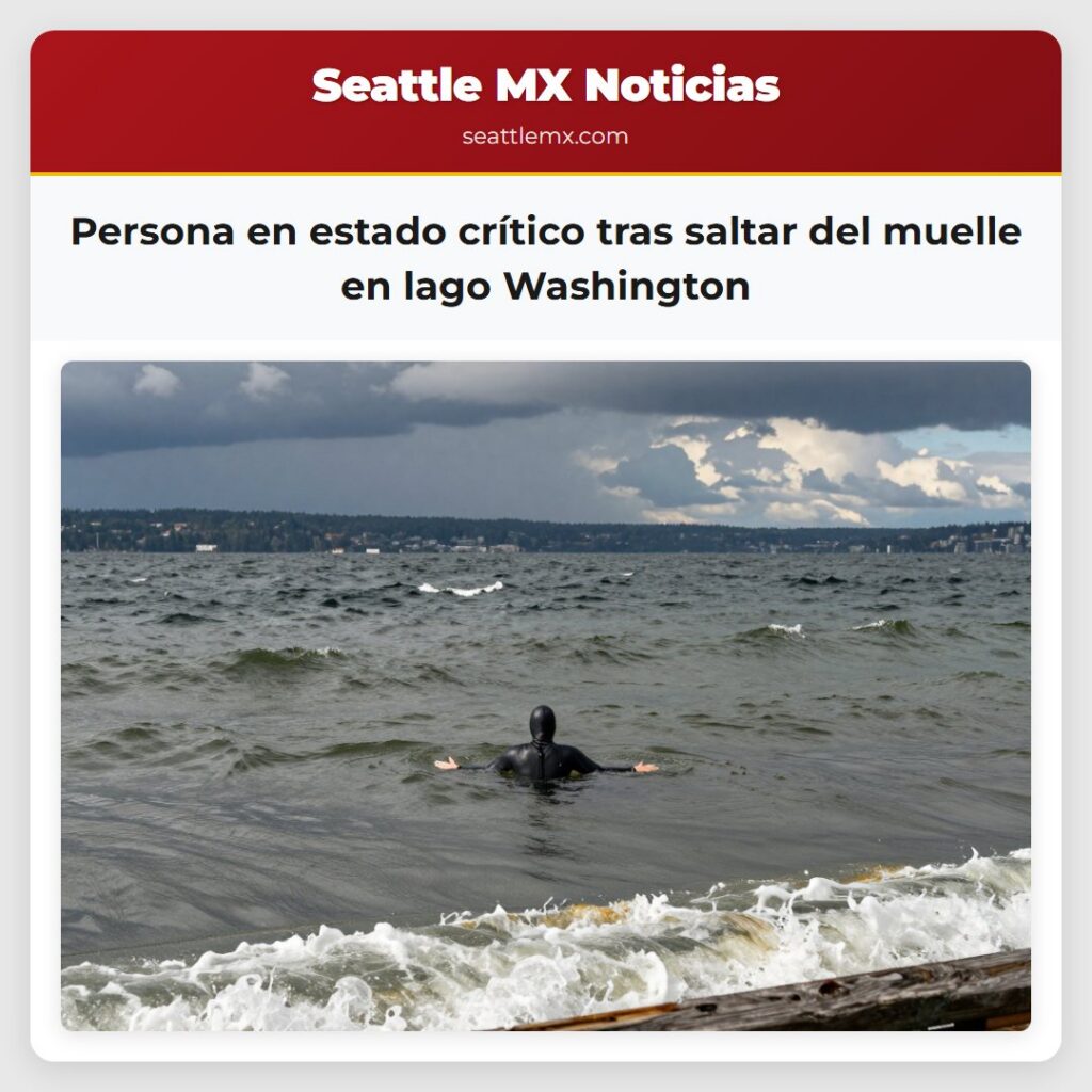 Persona en estado crítico tras saltar del muelle