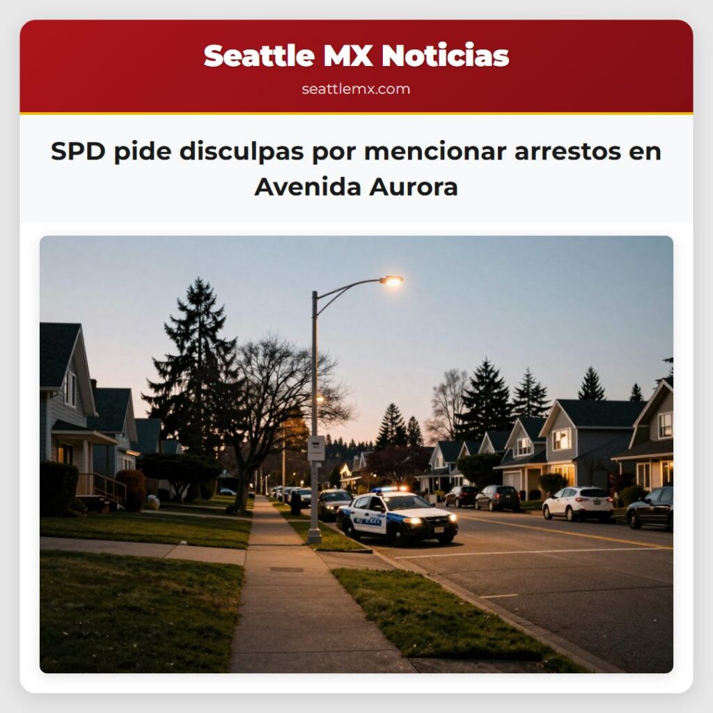 Noticias De Seattle 1 SPD pide disculpas por mencionar arrestos en